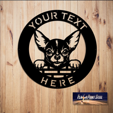 Chihuahua Dog Sign, Welcome Sign Dog, Entrance Sign, Wall Decor, Plasma Cut Steel Sign, Custom Sign, Welcome Sign, Personalized Laser Cut Metal Signs Custom Gift Ideas