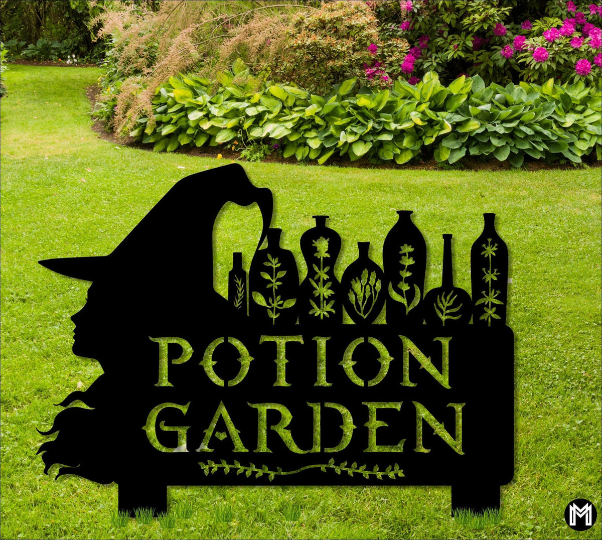 Metal Witch Sign, Witch Garden Sign, Herb Garden Sign, Magic Garden Sign, Gift For Witches, Personalized Gift, Witch Decor Laser Cut Metal Signs Custom Gift Ideas