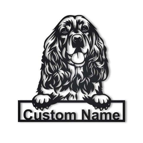 Cocker Spaniel Personalized Metal Wall Decor, Cut Metal Sign, Metal Wall Art, Metal House Sign Laser Cut Metal Signs Custom Gift Ideas