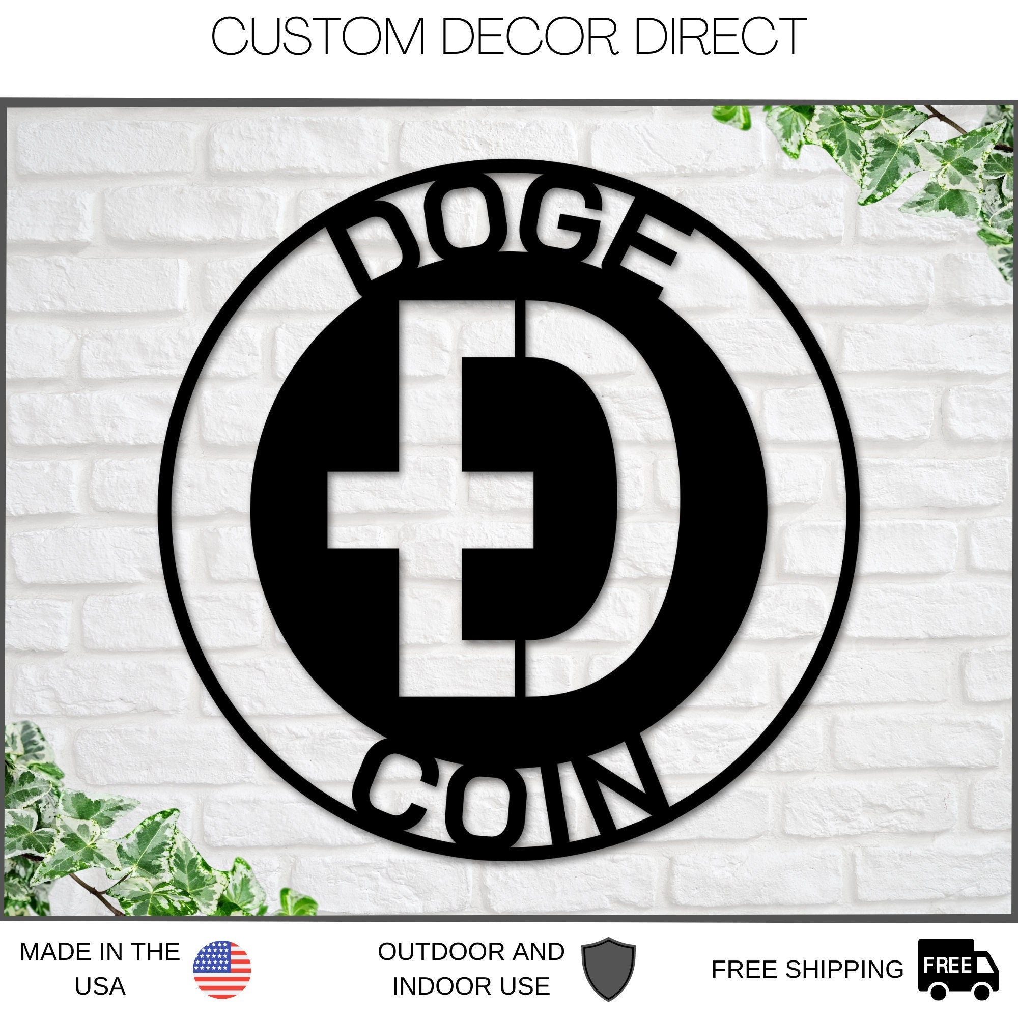 Dogecoin Sign, Metal Dogecoin Sign, Personalized Dogecoin, Custom Cryptocurrency Sign, Dogecoin Gift, Dogecoin Wall Art, Dogecoin Crypto Laser Cut Metal Signs Custom Gift Ideas