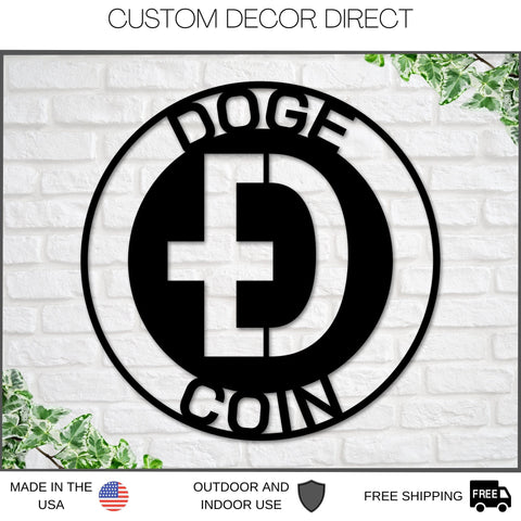 Dogecoin Sign, Metal Dogecoin Sign, Personalized Dogecoin, Custom Cryptocurrency Sign, Dogecoin Gift, Dogecoin Wall Art, Dogecoin Crypto Laser Cut Metal Signs Custom Gift Ideas