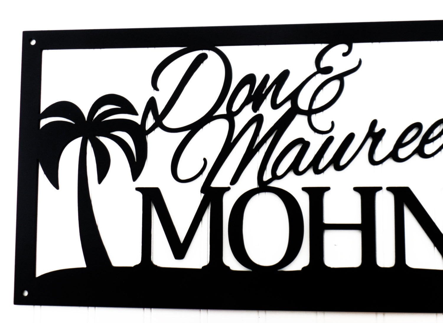 Custom Beach House Metal Sign, Palm Trees, Family Name Sign, Name Sign, Metal Wall Art, Outdoor Sign, Tropical, Beach Laser Cut Metal Signs Custom Gift Ideas