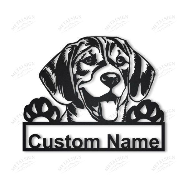 Beagle Personalized Metal Wall Decor, Cut Metal Sign, Metal Wall Art, Metal House Sign Laser Cut Metal Signs Custom Gift Ideas
