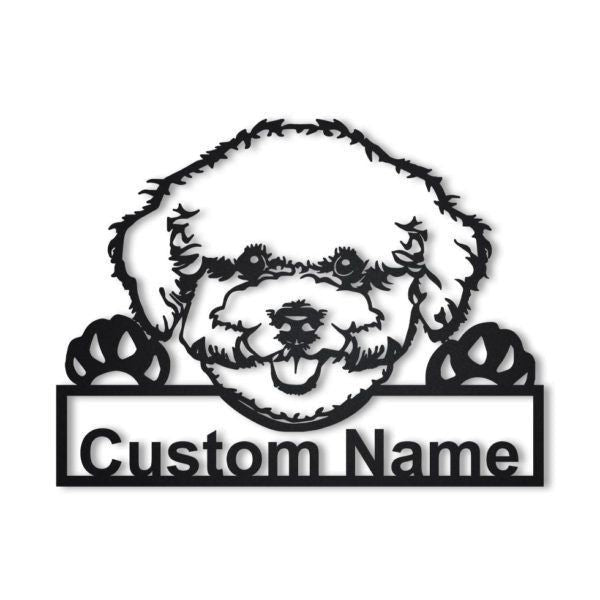 Bichon Frise Personalized Metal Wall Decor, Cut Metal Sign, Metal Wall Art, Metal House Sign, Metal Laser Cut Metal Signs Custom Gift Ideas