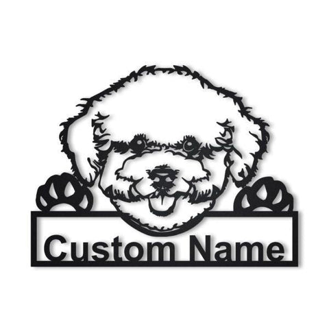 Bichon Frise Personalized Metal Wall Decor, Cut Metal Sign, Metal Wall Art, Metal House Sign, Metal Laser Cut Metal Signs Custom Gift Ideas