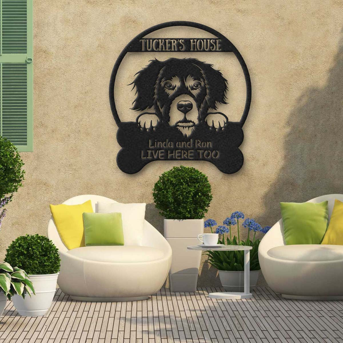 Bernese Mountain Dog Lovers Funny Personalized Metal House Sign Laser Cut Metal Signs Custom Gift Ideas