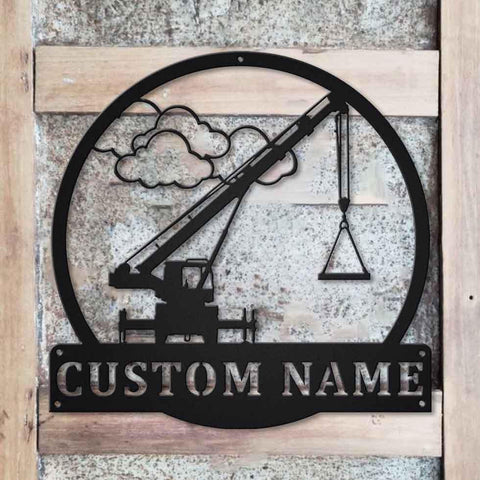 Personalized Crane Operators Metal Sign Art, Crane Operators Metal Sign, Crane Operators Monogram Gift, Job Gift, Decor Decoration Laser Cut Metal Signs Custom Gift Ideas