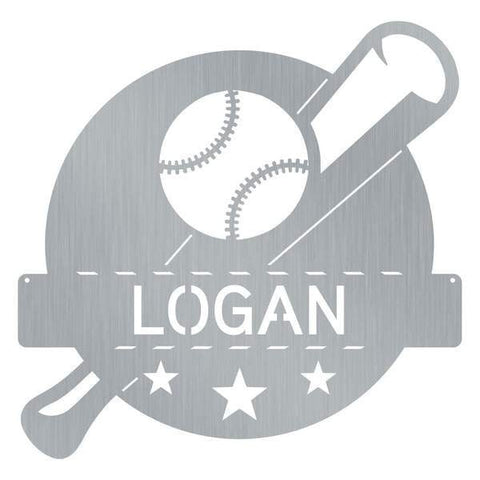 Baseball Monogram Customized Metal Signs, Custom Metal Sign, Custom Signs, Metal Sign Laser Cut Metal Signs Custom Gift Ideas