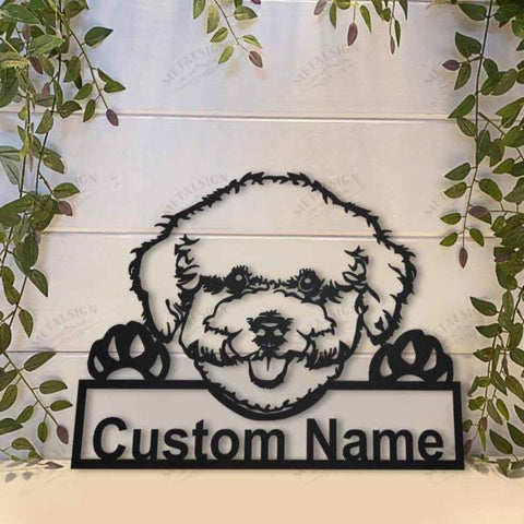 Bichon Frise Personalized Metal Wall Decor, Cut Metal Sign, Metal Wall Art, Metal House Sign, Metal Laser Cut Metal Signs Custom Gift Ideas