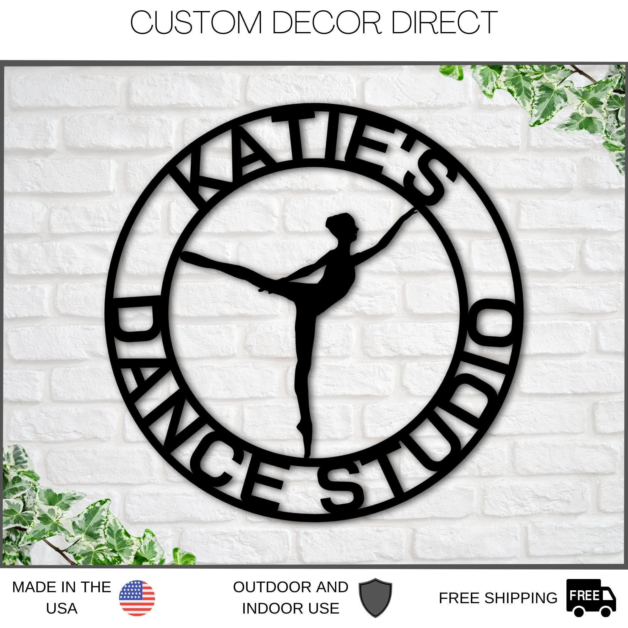 Personalized Dancer Sign, Dance Studio Metal Sign, Custom Dance Team S ...