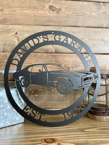 Personalized 1968 Pontiac Gto Sign, Cut Metal Sign, Metal Wall Art, Metal House Sign Laser Cut Metal Signs Custom Gift Ideas