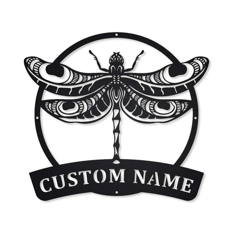 Dragonfly Monogram Metal Sign Art, Metal Wall Art, Dragonfly Antler Decor, Dragonfly Metal Sign, Housewarming Outdoor Metal Sign Laser Cut Metal Signs Custom Gift Ideas