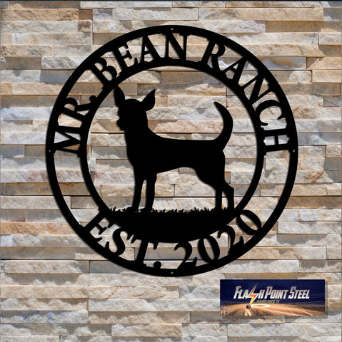 Chihuahua Dog Sign, Metal Sign, Dog House, Dog Sign, Entrance Sign, Art Decor, Metal Art, Personalized Dog Sign, Custom Text Dog Sign Laser Cut Metal Signs Custom Gift Ideas