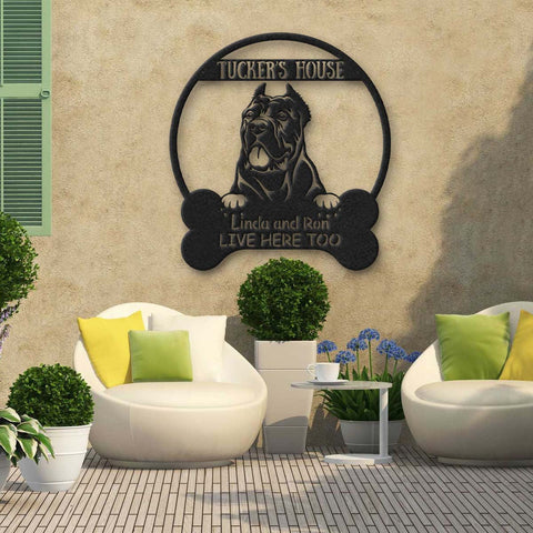 Cane Corso Dog Lovers Funny Personalized Metal House Sign Laser Cut Metal Signs Custom Gift Ideas