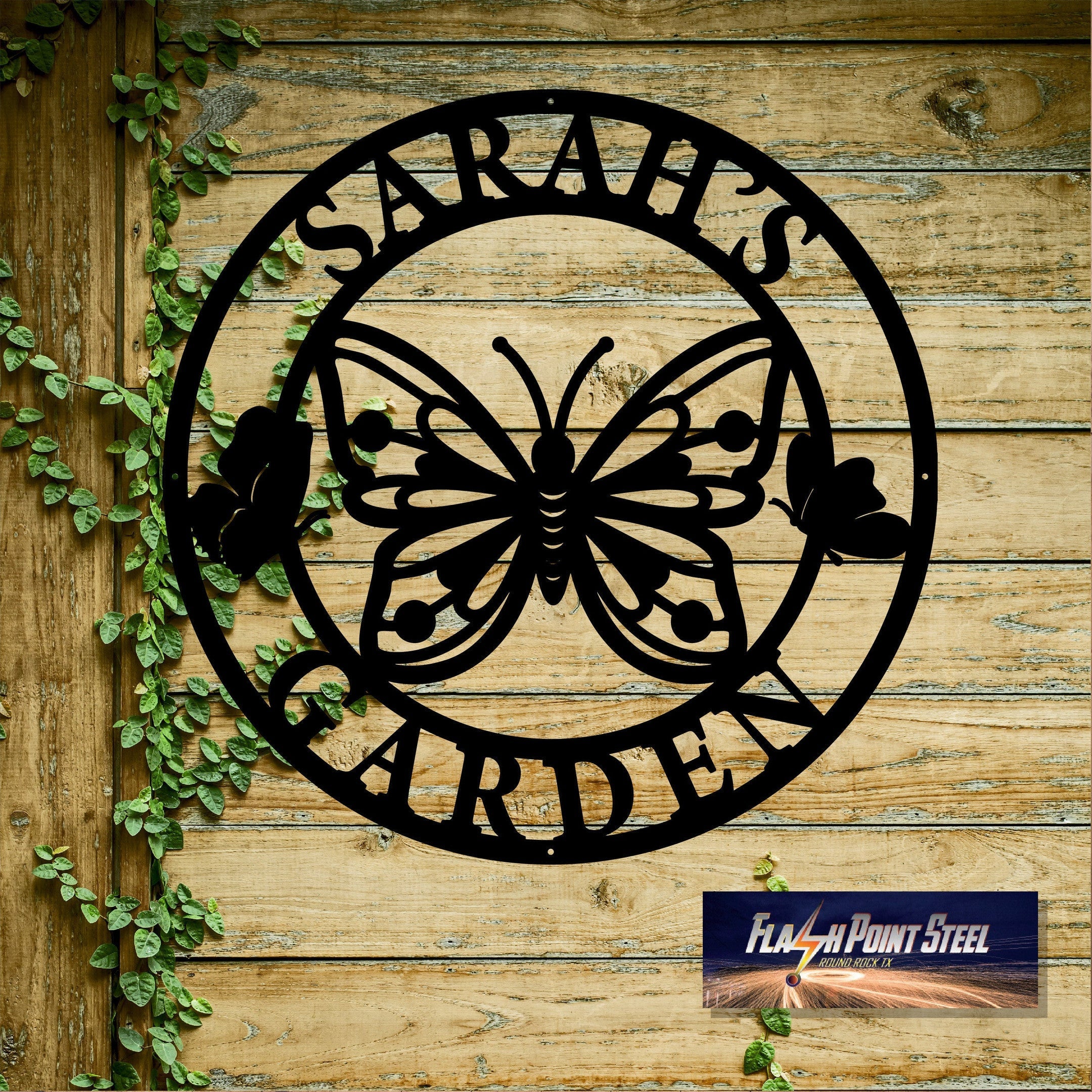 Buttlefly Sign, Baby Bedroom, Nursery Decor, Garden Sign, Entrance Sign, Wall Decor, Plasma Cut Steel Sign , Welcome Sign, Personalized Sign Laser Cut Metal Signs Custom Gift Ideas