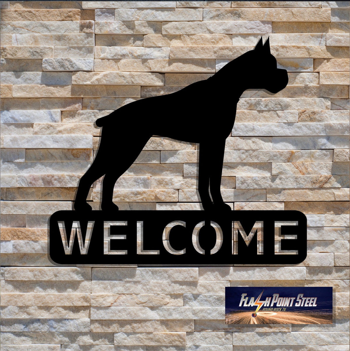 Boxer Sign, Dog House, Family Dog, Entrance Sign, Wall Decor, Plasma Cut Steel, Custom Sign, Welcome Sign, Personalized Laser Cut Metal Signs Custom Gift Ideas