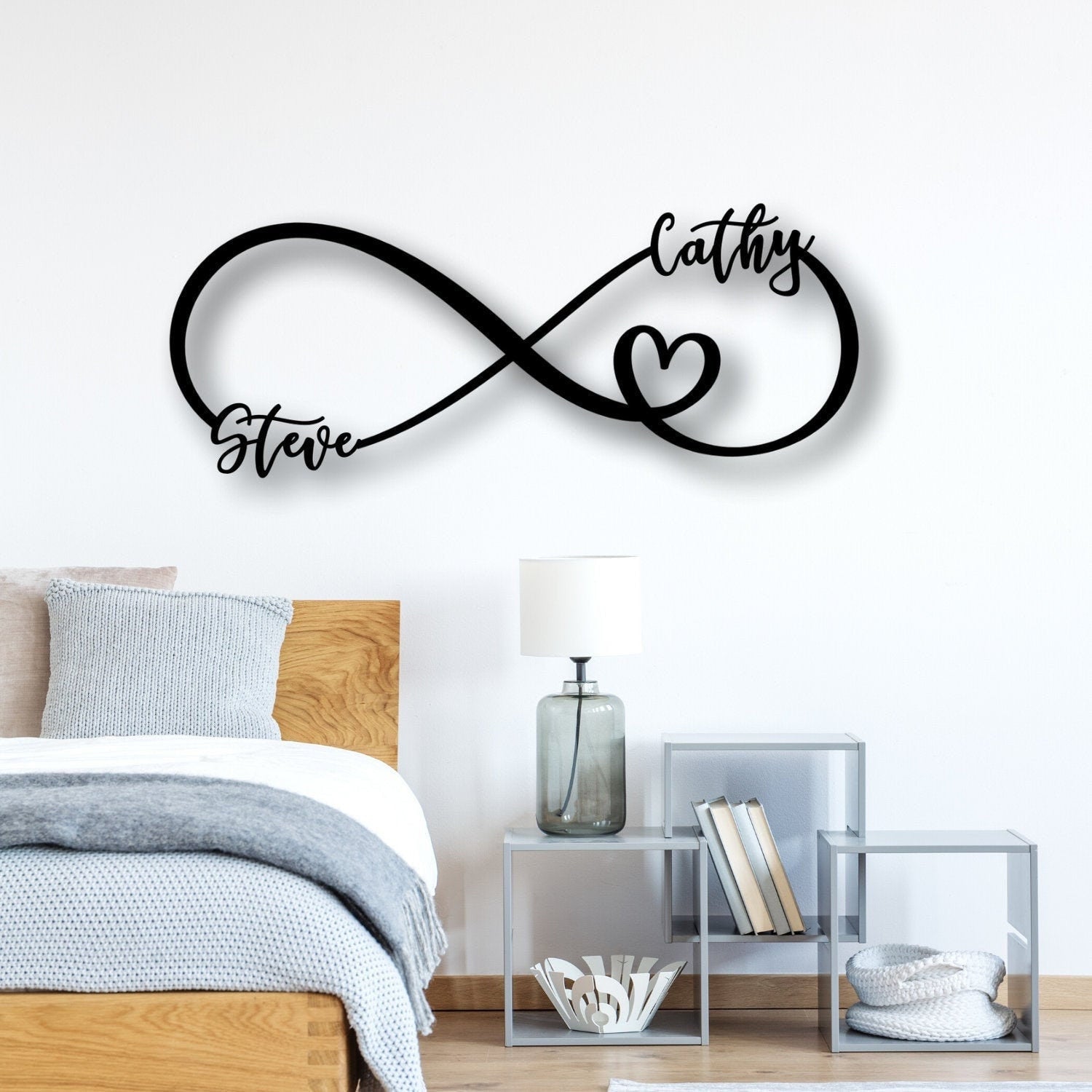 Infinity Sign Containing Names, Personalized Metal Infinity Sign, Infinity Metal Sign, Infinity Sign Name, Infinity Sign Metal Newlywed Gift Laser Cut Metal Signs Custom Gift Ideas