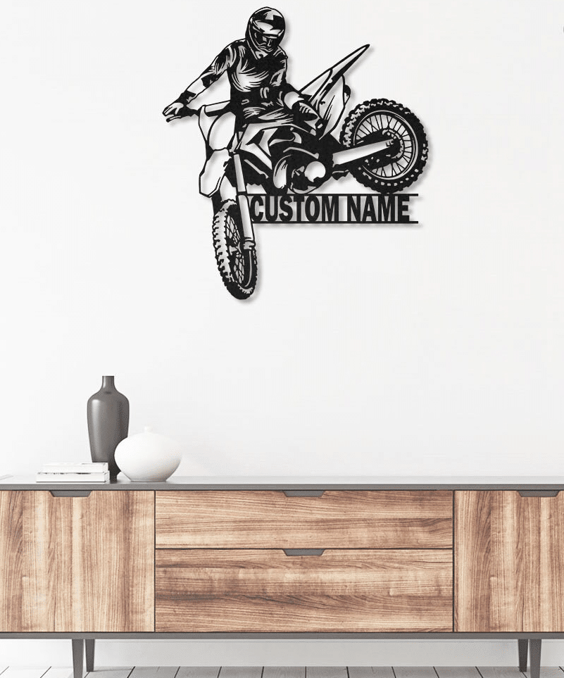 Custom Name Biker Motorcycle Metal House Sign