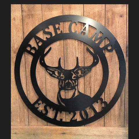 Gift For Him Personalized Deer Wall Decor, Hunter Gift Idea Family Name, Established Date, Street Address, Hunting Gifts For Dad Laser Cut Metal Signs Custom Gift Ideas