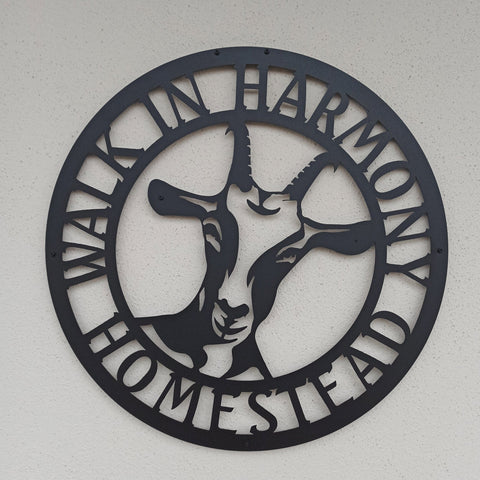 Goat Farm Sign, Goat Farm Metal Sign, Metal Sign Farm, Last Name Sign, Family Name Sign Personalized Laser Cut Metal Signs Custom Gift Ideas