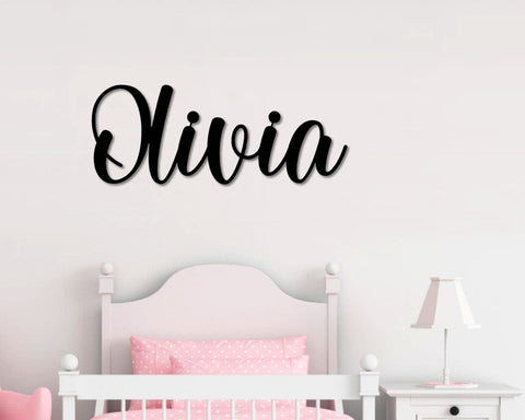 Personalized Custom Metal Name Sign, Monogram, Girls Name, Boys Name, Nursery Wall Decor, Kids Room Decor Laser Cut Metal Signs Custom Gift Ideas