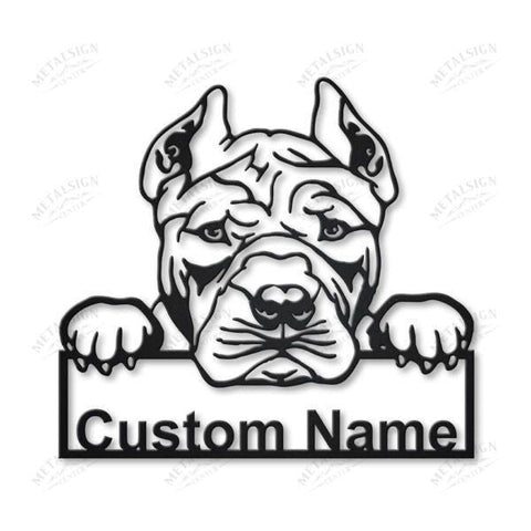 American Bully Dog Personalized Metal Wall Decor, Cut Metal Sign, Metal Wall Art, Metal House Sign Laser Cut Metal Signs Custom Gift Ideas