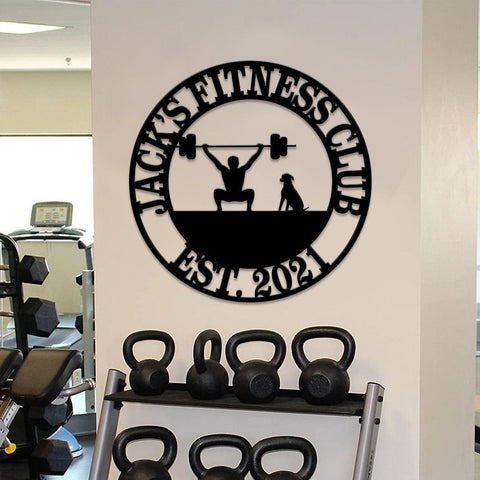 Gym Sign Personalized Home Gym Sign Custom Metal Gym Sign Home Gym Sign Cross Fit Sign Dog Sign Gifts For Men Closing Gift Laser Cut Metal Signs Custom Gift Ideas