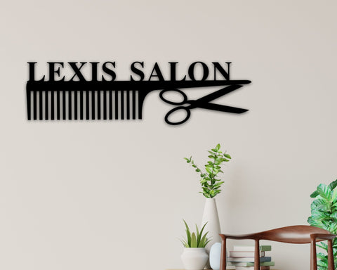 Hair Studio Sign, Custom Hair Salon Sign, Barber Shop Sign, Personalized Salon Sign, Salon Decor, Hair Stylist Gift, Cosmetologist Gift, Laser Cut Metal Signs Custom Gift Ideas