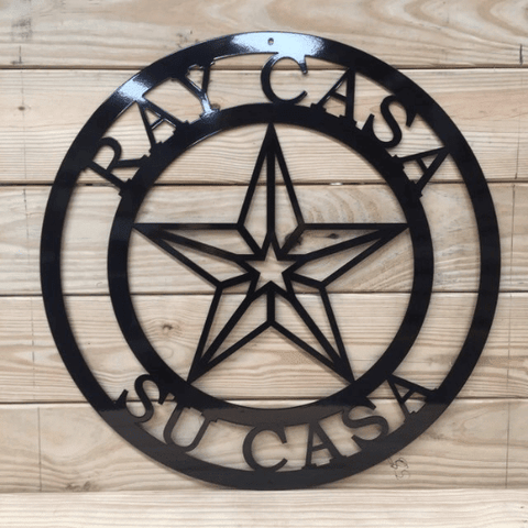 Family Name And Texas Star Sign, Cut Metal Sign, Metal Wall Art, Metal House Sign Laser Cut Metal Signs Custom Gift Ideas