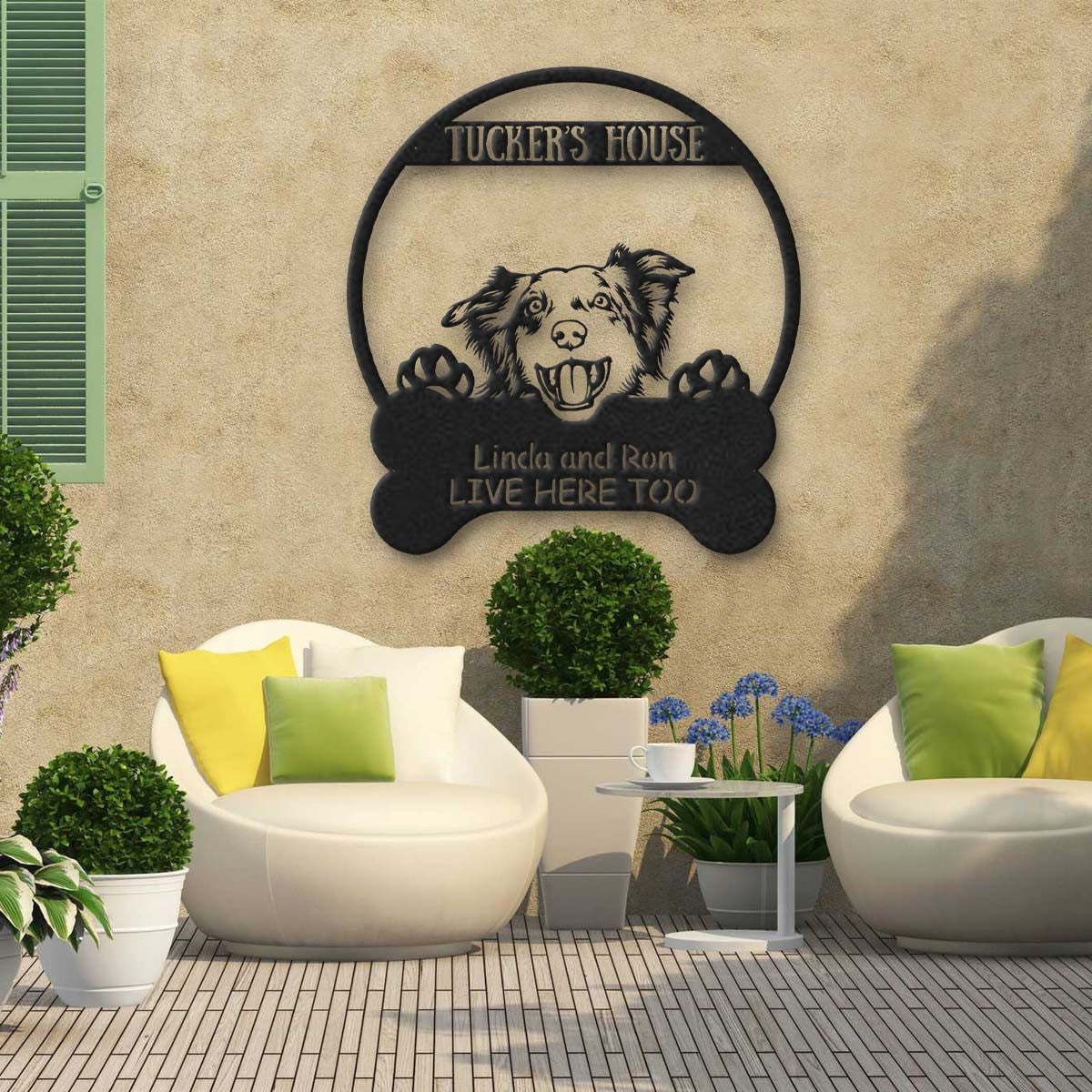 Australian shephered Dog Lovers Funny Personalized Metal House Sign Laser Cut Metal Signs Custom Gift Ideas