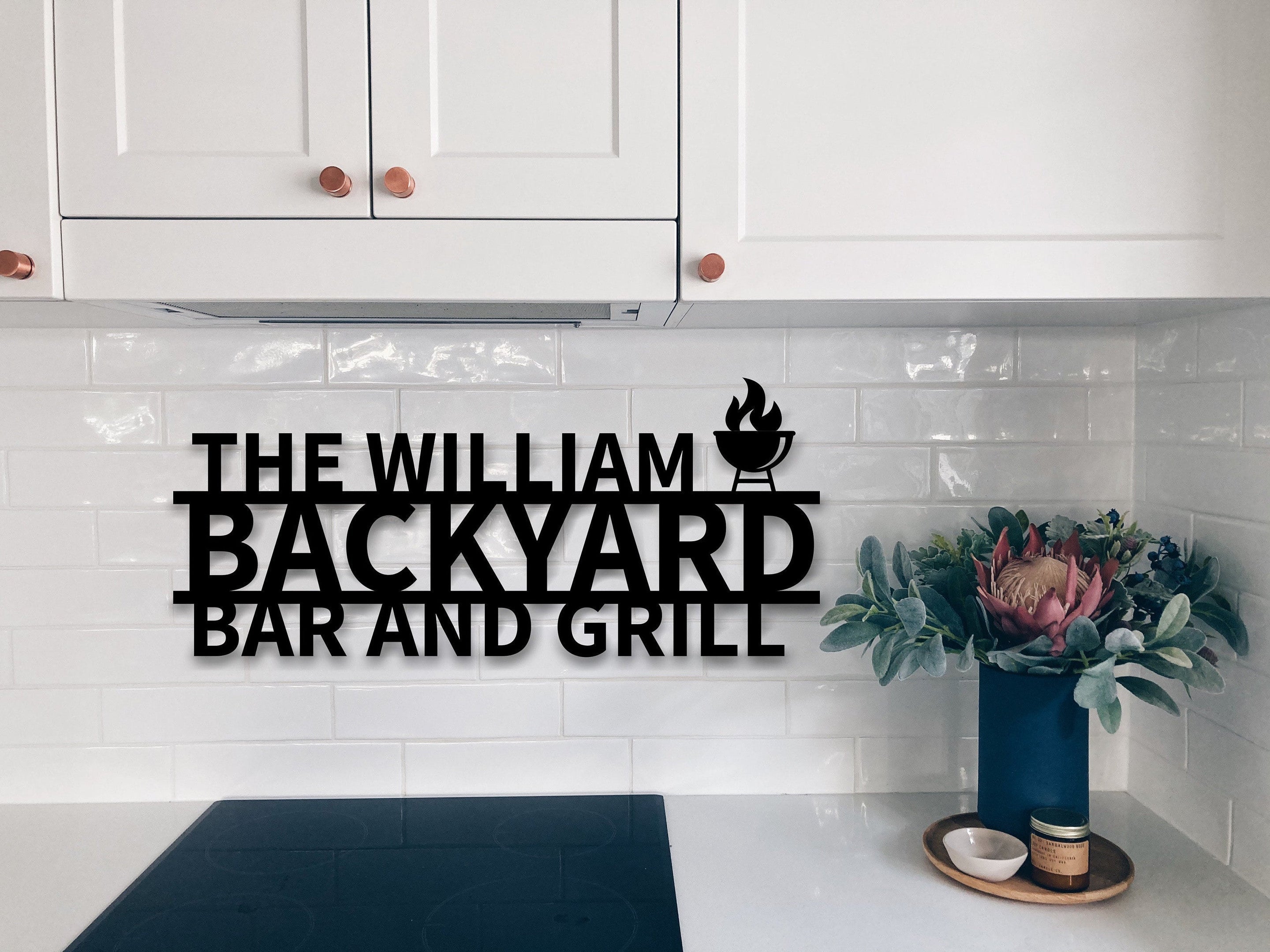 Personalized Bar & Grill Sign, Custom Bar And Grill Sign, Personalized Metal Bbq Sign, Outdoor Kitchen Metal Signs,great Giftfast Delivery Laser Cut Metal Signs Custom Gift Ideas