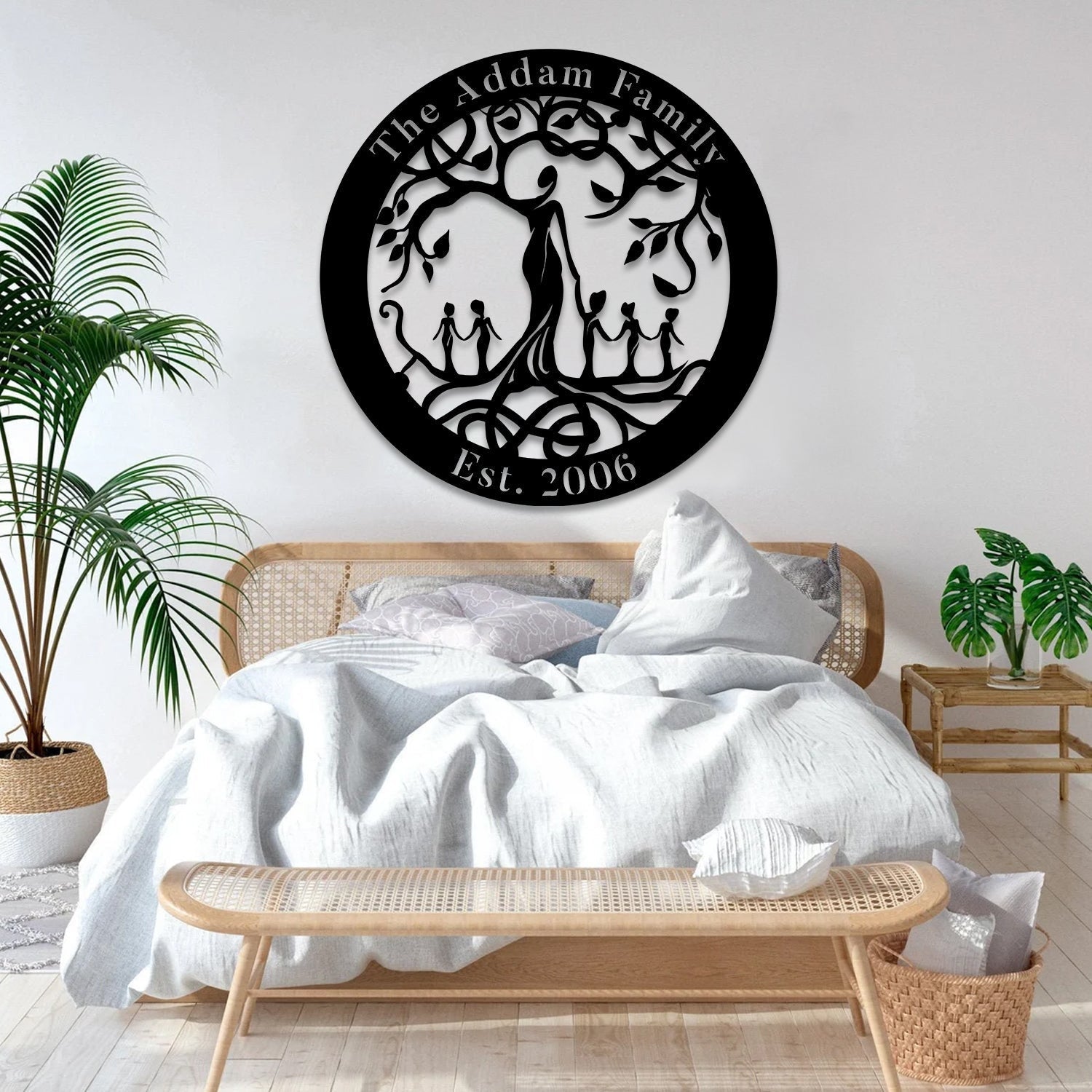 Custom Name Tree Of Life Metal Art, Steel Plaque, Mother's Day Gift Laser Cut Metal Signs Custom Gift Ideas