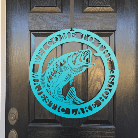 Metal Largemouth Bass Fishing Sign, Cut Metal Sign, Metal Wall Art, Metal House Sign Laser Cut Metal Signs Custom Gift Ideas