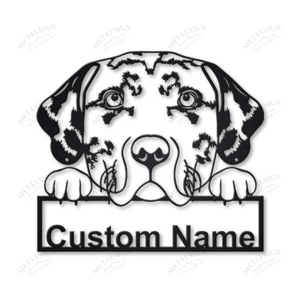 Catahoula Leopard Dog Personalized Metal Wall Decor, Cut Metal Sign, Metal Wall Art, Metal House Sign Laser Cut Metal Signs Custom Gift Ideas