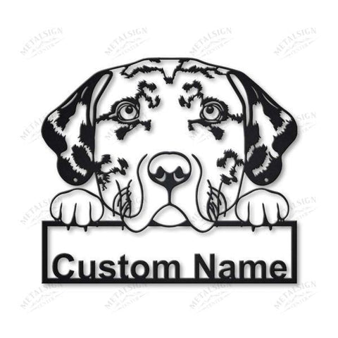 Catahoula Leopard Dog Personalized Metal Wall Decor, Cut Metal Sign, Metal Wall Art, Metal House Sign Laser Cut Metal Signs Custom Gift Ideas