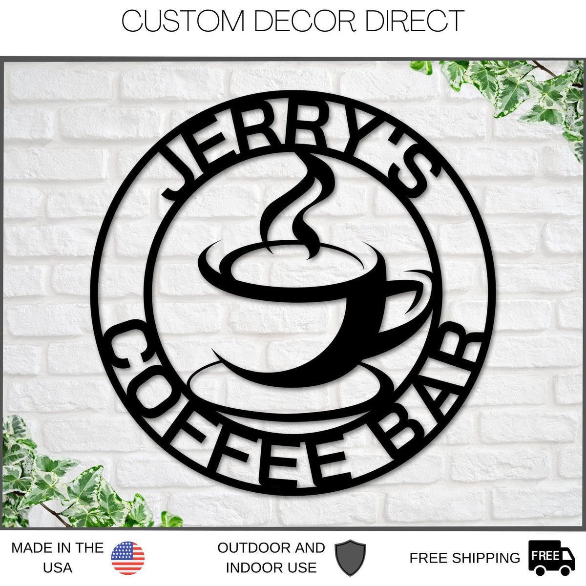 Caf\u00e9 Sign, Coffee Cafe Sign, Custom Caf\u00e9, Coffee Lover, Metal Coffee Sign, Coffee Wall Art, Coffee Decor, Coffee Station Sign, Kitchen Laser Cut Metal Signs Custom Gift Ideas