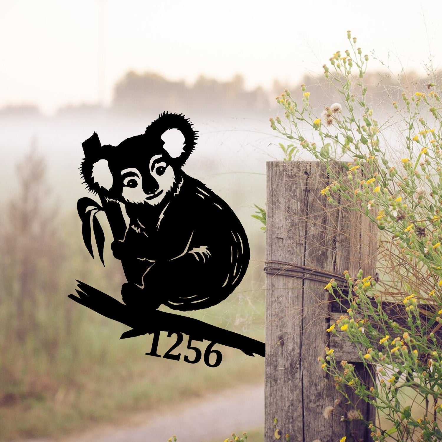 Custom Australian Koala Metal Tree Stake, Tree Metal Art Laser Cut Metal Signs Custom Gift Ideas