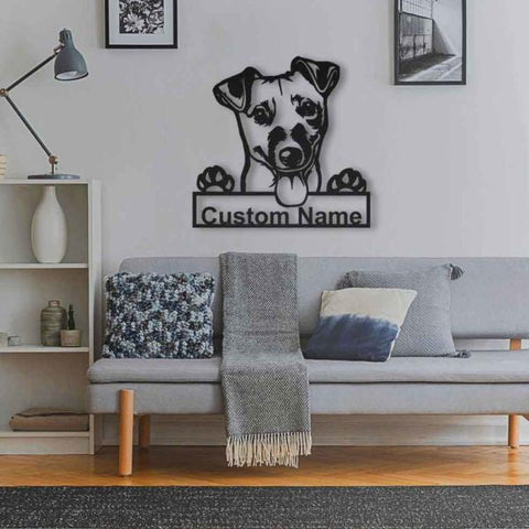 Jack Russell Terrier Personalized Metal Wall Decor, Cut Metal Sign, Metal Wall Art, Metal House Sign, Metal Laser Cut Metal Signs Custom Gift Ideas