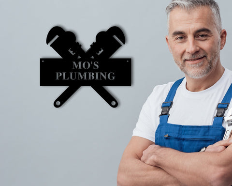 Custom Metal Plumber Sign, Plumber Est Date Sign, Personalized Plumber Sign, Plumber Gift Laser Cut Metal Signs Custom Gift Ideas