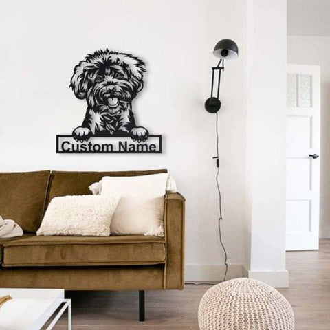 Labradoodle Personalized Metal Wall Decor, Cut Metal Sign, Metal Wall Art, Metal House Sign Laser Cut Metal Signs Custom Gift Ideas