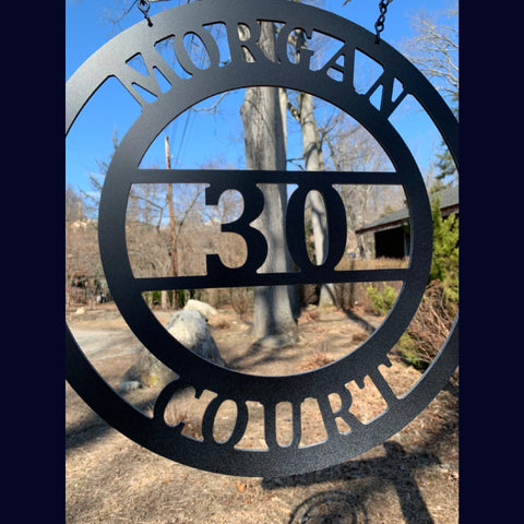 House Address Plaque W, Street Name, Personalized Lamp Post Street Number Sign, Mother's Day Garden, Yard Address Decor Sign Laser Cut Metal Signs Custom Gift Ideas