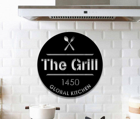 Personalized Backyard Bbq Metal Sign, Outdoor Wall Decor, Metal Wall Decor, Bbq Decor, Metal Sign, Grill Gifts For Dad,outdoor Kitchen Laser Cut Metal Signs Custom Gift Ideas