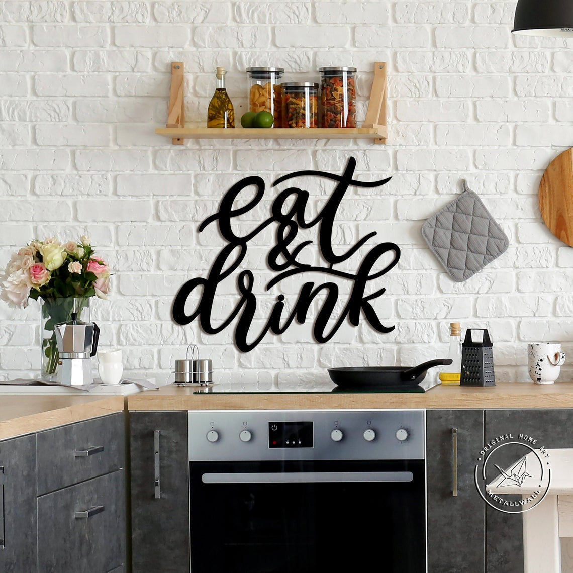 Eat And Drink Kitchen Cooking Lovers Cut Metal Sign Laser Cut Metal Signs Custom Gift Ideas