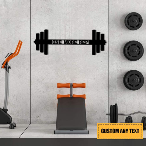 One More Rep Metal Gym Sign, Metal Laser Cut Metal Signs Custom Gift Ideas
