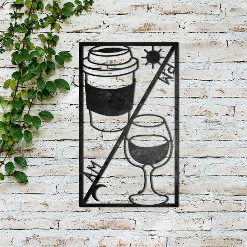 Coffee And Tea Are My Hobby Metal House Sign Laser Cut Metal Signs Custom Gift Ideas