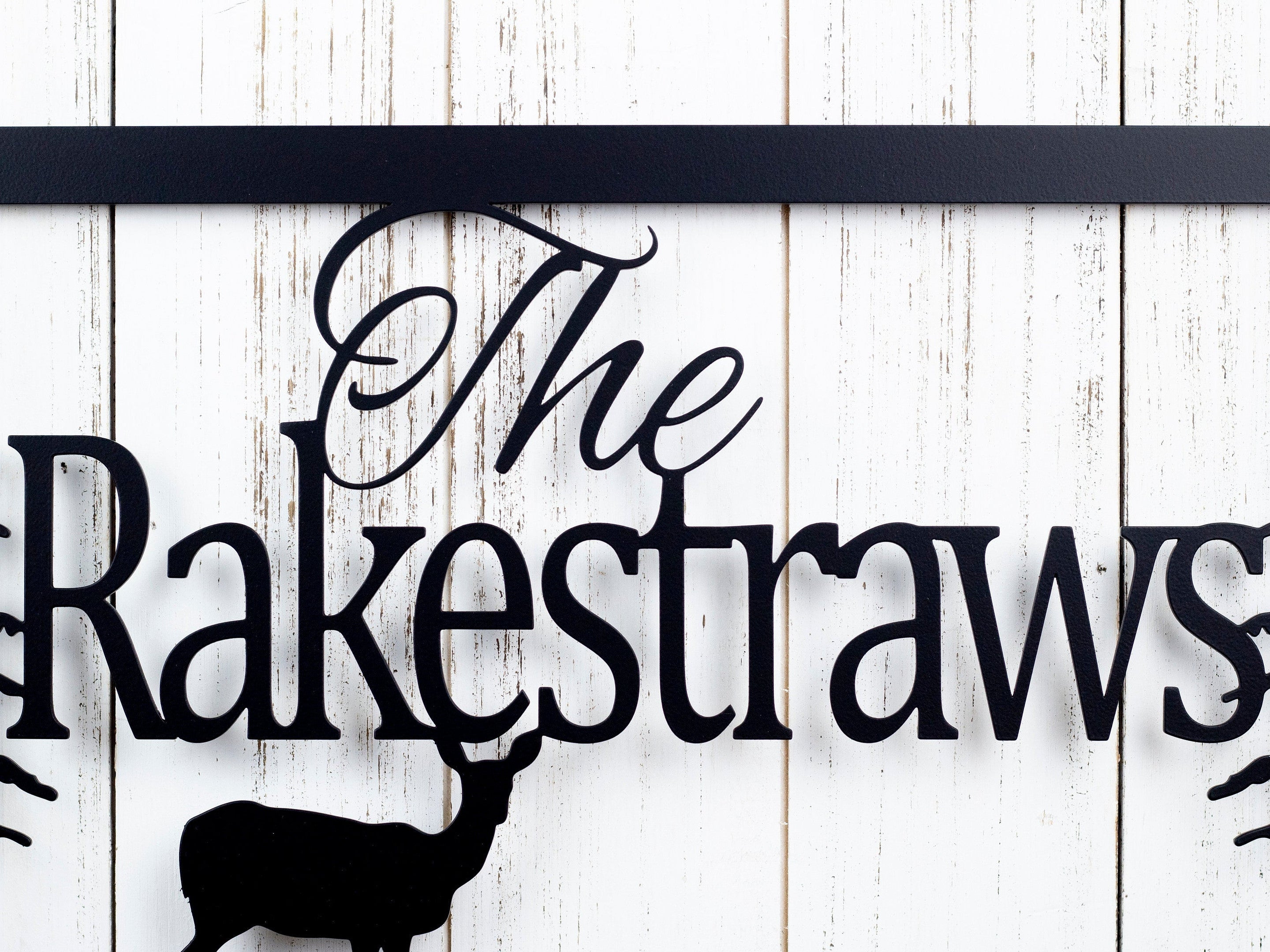 Custom Name Sign, Custom Metal Sign, Metal Sign, Personalized Sign, Lake Home Decor, Cabin Decor, Rustic Decor, Metal Wall Art, Deer, Laser Cut Metal Signs Custom Gift Ideas