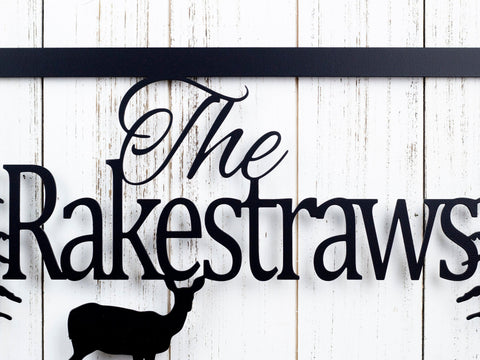 Custom Name Sign, Custom Metal Sign, Metal Sign, Personalized Sign, Lake Home Decor, Cabin Decor, Rustic Decor, Metal Wall Art, Deer, Laser Cut Metal Signs Custom Gift Ideas