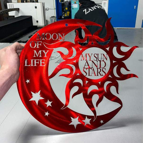 Moon Of My Life Customized Metal Signs, Custom Metal Sign, Custom Signs, Metal Sign Laser Cut Metal Signs Custom Gift Ideas