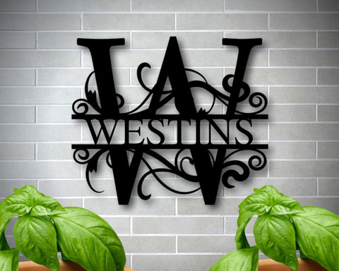 Custom Last Name Metal Sign, Door Hanger, Personalized Family Name Sign, Sign For Front Porch, Welcome Sign, Metal Monogram Sign,metal Decor, Laser Cut Metal Signs Custom Gift Ideas