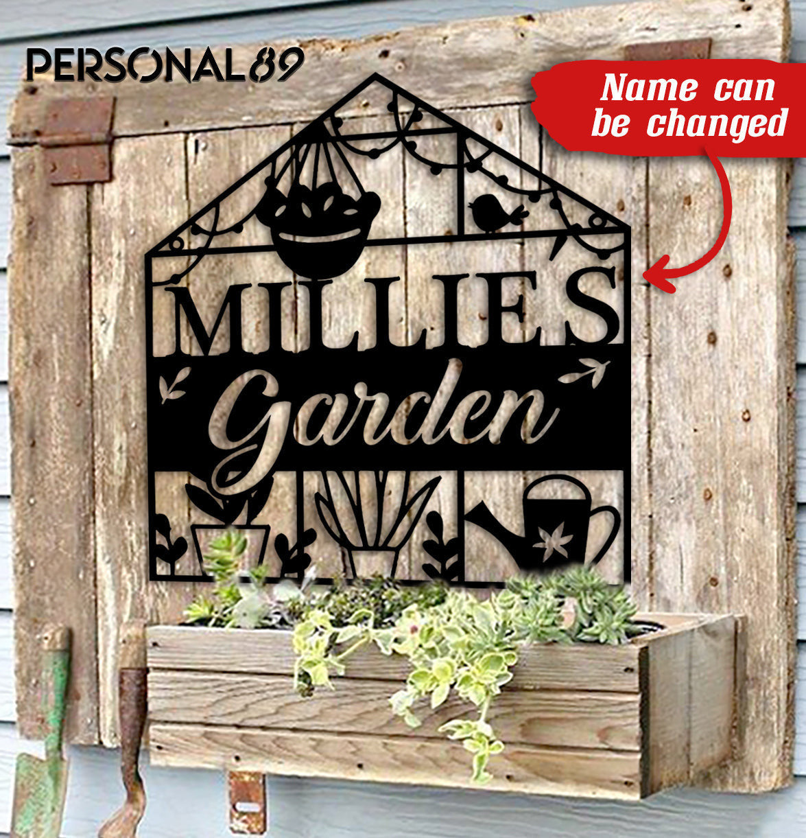 Miller's Garden Personalized Metal House Sign Laser Cut Metal Signs Custom Gift Ideas